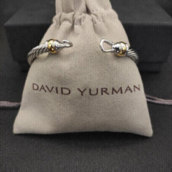 David Yurman 5mm Hook Buckle Classic Sterling Silver Bracelet QDW-2037 - Picture 2 of 6